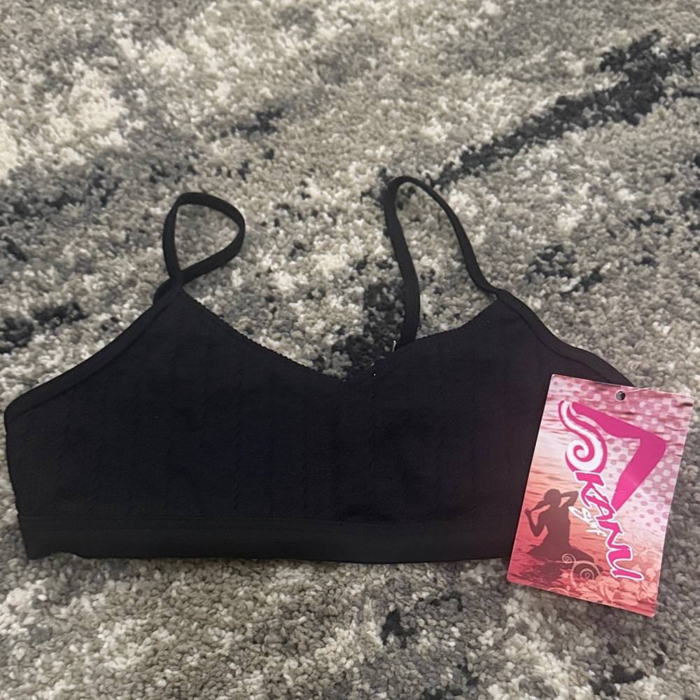 Girls Textured Bikini Top Sz 10